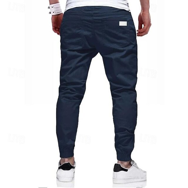 Men's Solid Color Casual Outdoor Sweatpants With Pocket and Drawstring
