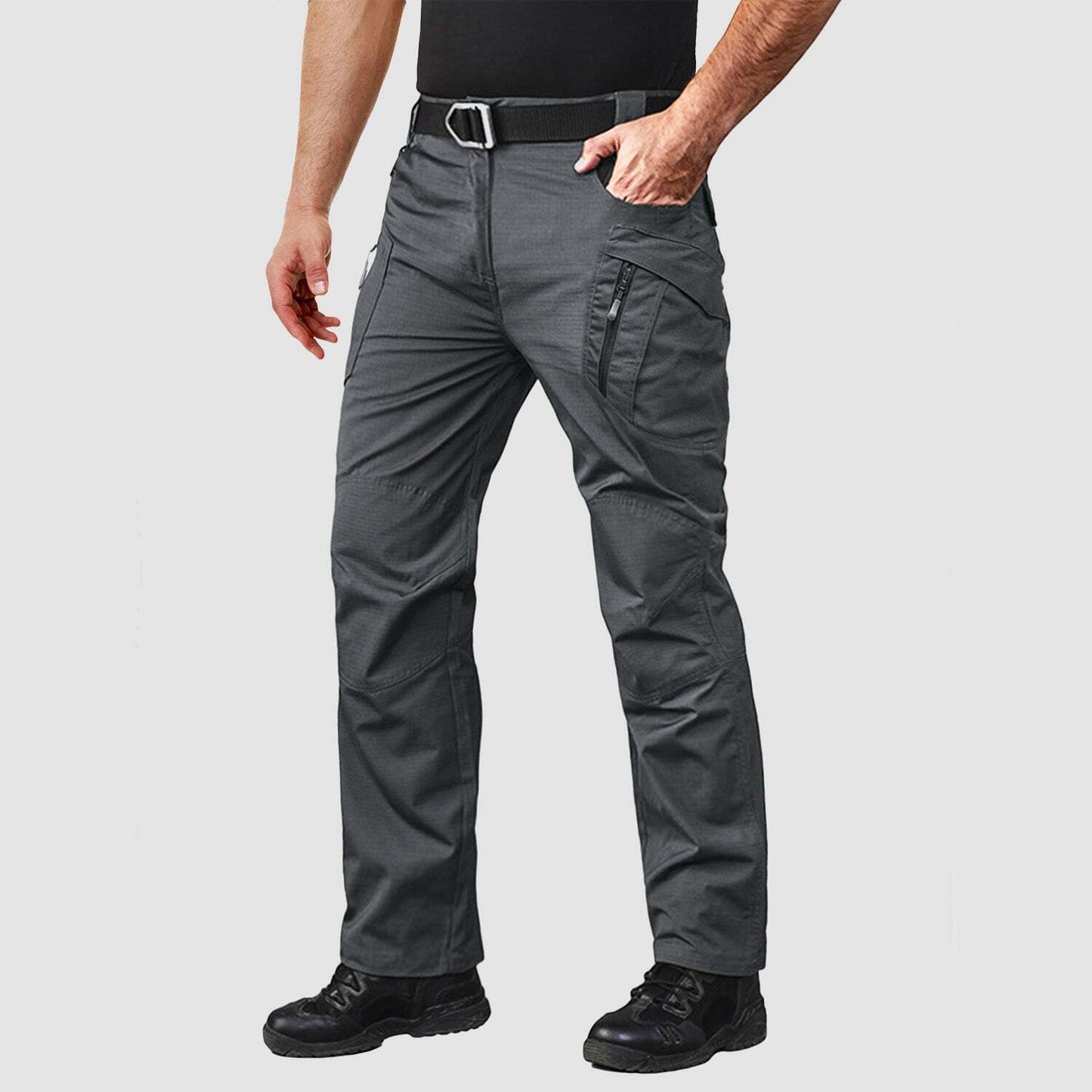 7-Packs Men's Tactical Pants with 9 Pockets Rip-Stop Work Hiking Pants