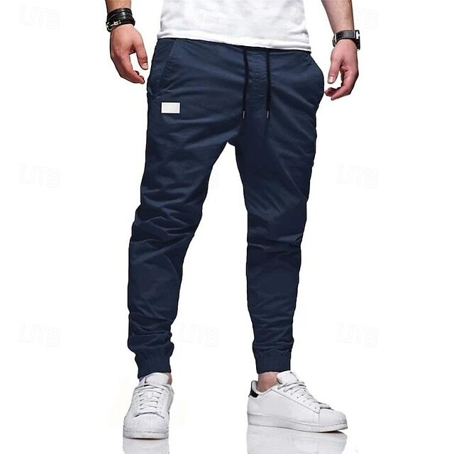 Men's Solid Color Casual Outdoor Sweatpants With Pocket and Drawstring