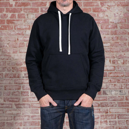 BNAGEROW - Heavyweight Black Fleece Pullover Hoodie
