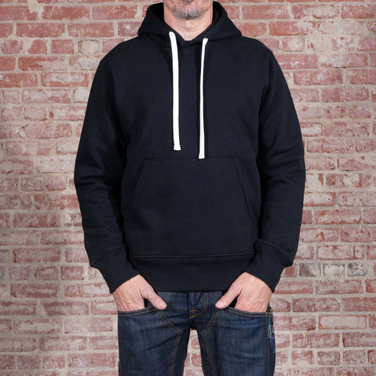BNAGEROW - Heavyweight Black Fleece Pullover Hoodie