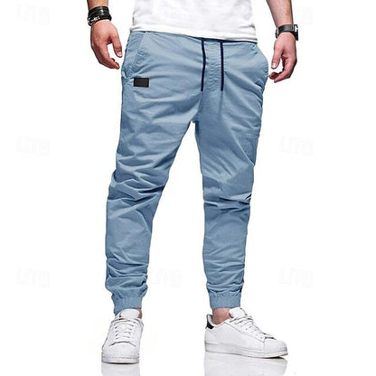 Men's Solid Color Casual Outdoor Sweatpants With Pocket and Drawstring