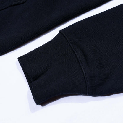 BNAGEROW - TWO WAY ZIP HOODIE - Black
