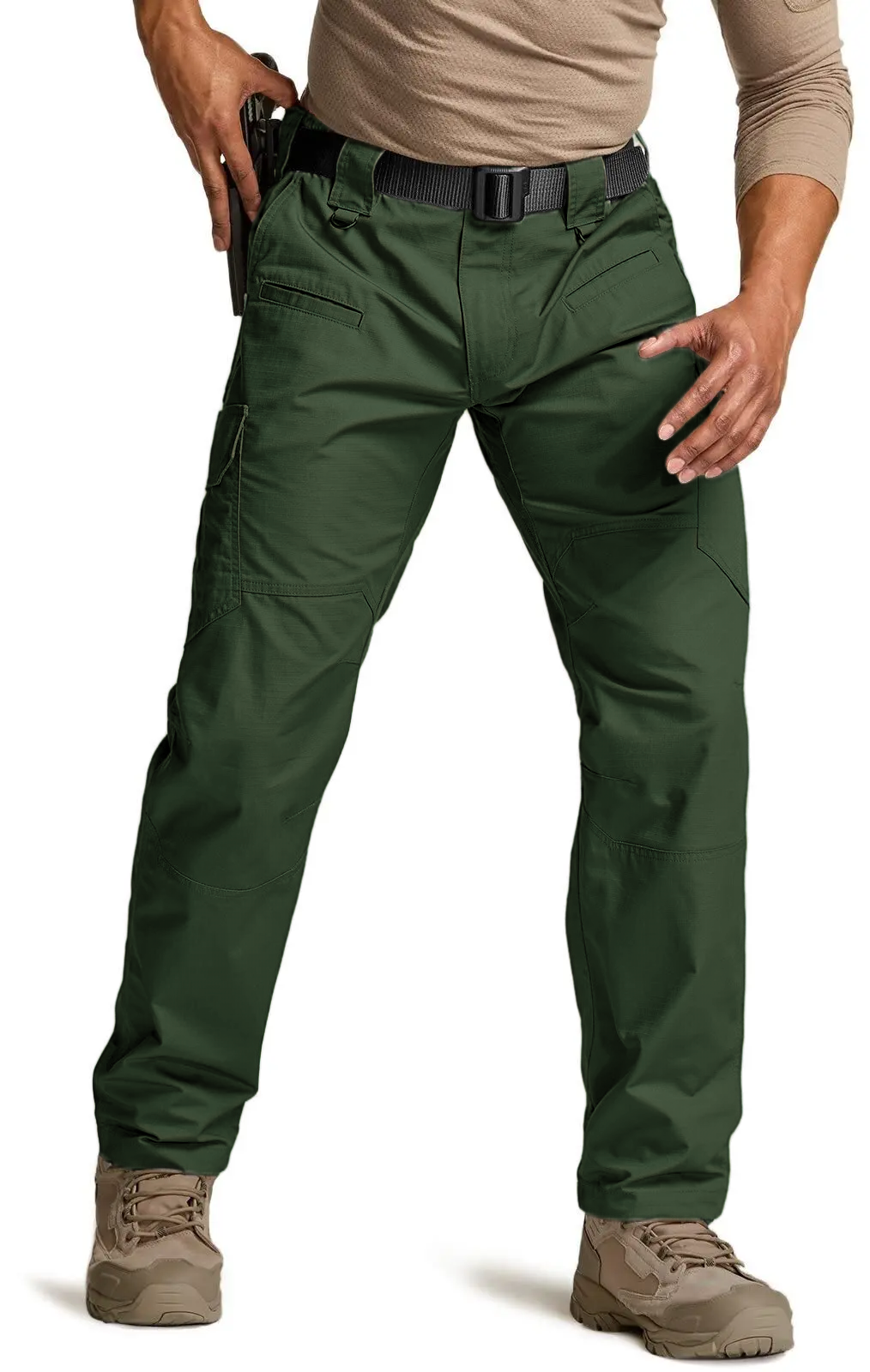 Men's Tactical Pants, Water Resistant Ripstop Cargo Pants