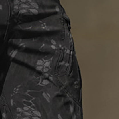 Men Tactical Pants Baggy Outdoor Waterproof Hiking Work Pants Water Resistant Multi Pockets Wild Cargo Pants