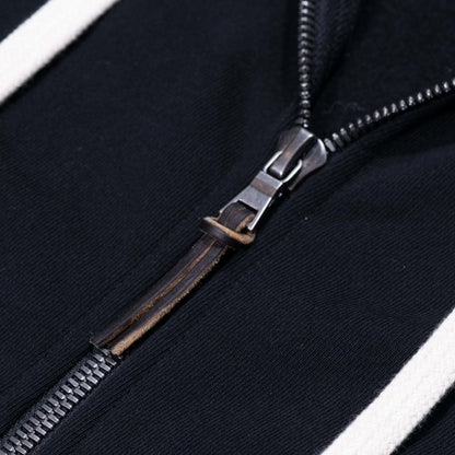 BNAGEROW - TWO WAY ZIP HOODIE - Black