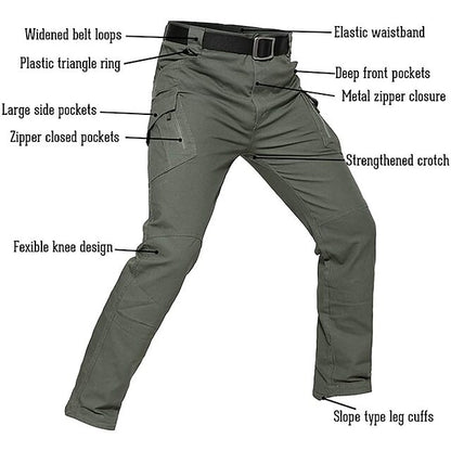 Men's Multi-Pocket Solid Color Cargo Pants