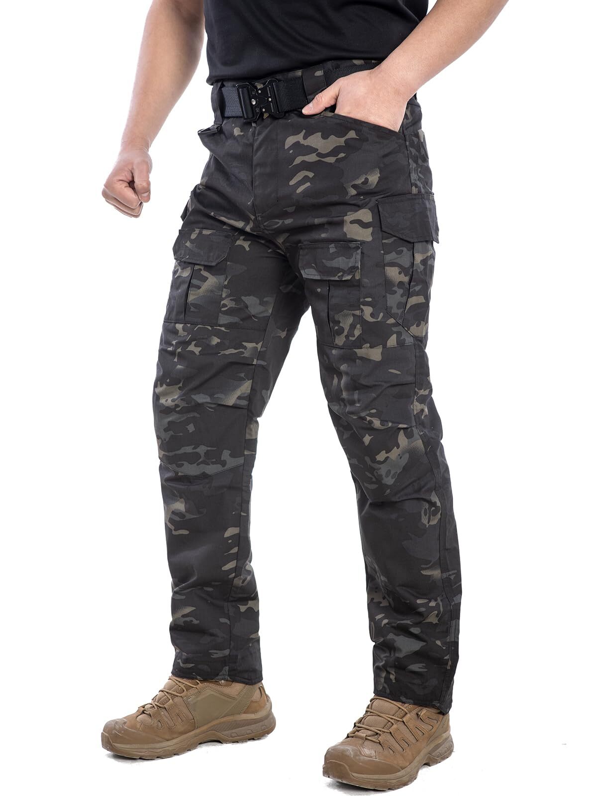 Men's Ripstop Work Pants,Water Resistant Outdoor Tactical Pants