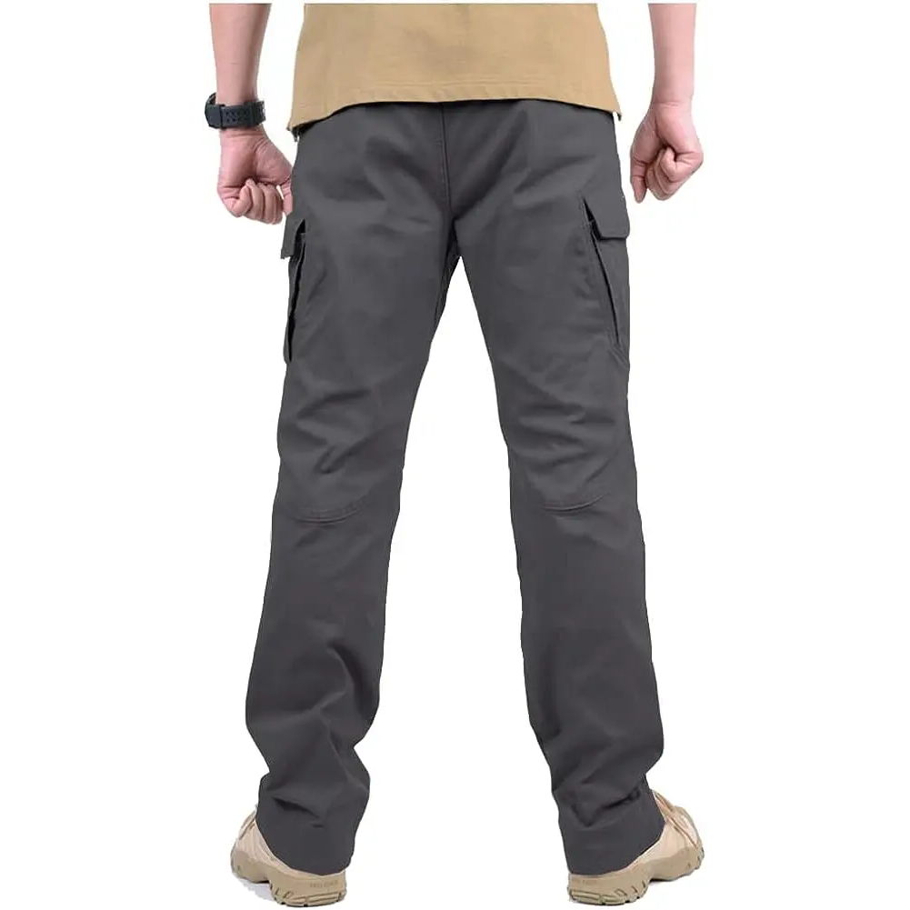 Men's Assault Tactical Pants Lightweight Cotton Outdoor Military Combat Cargo Trousers