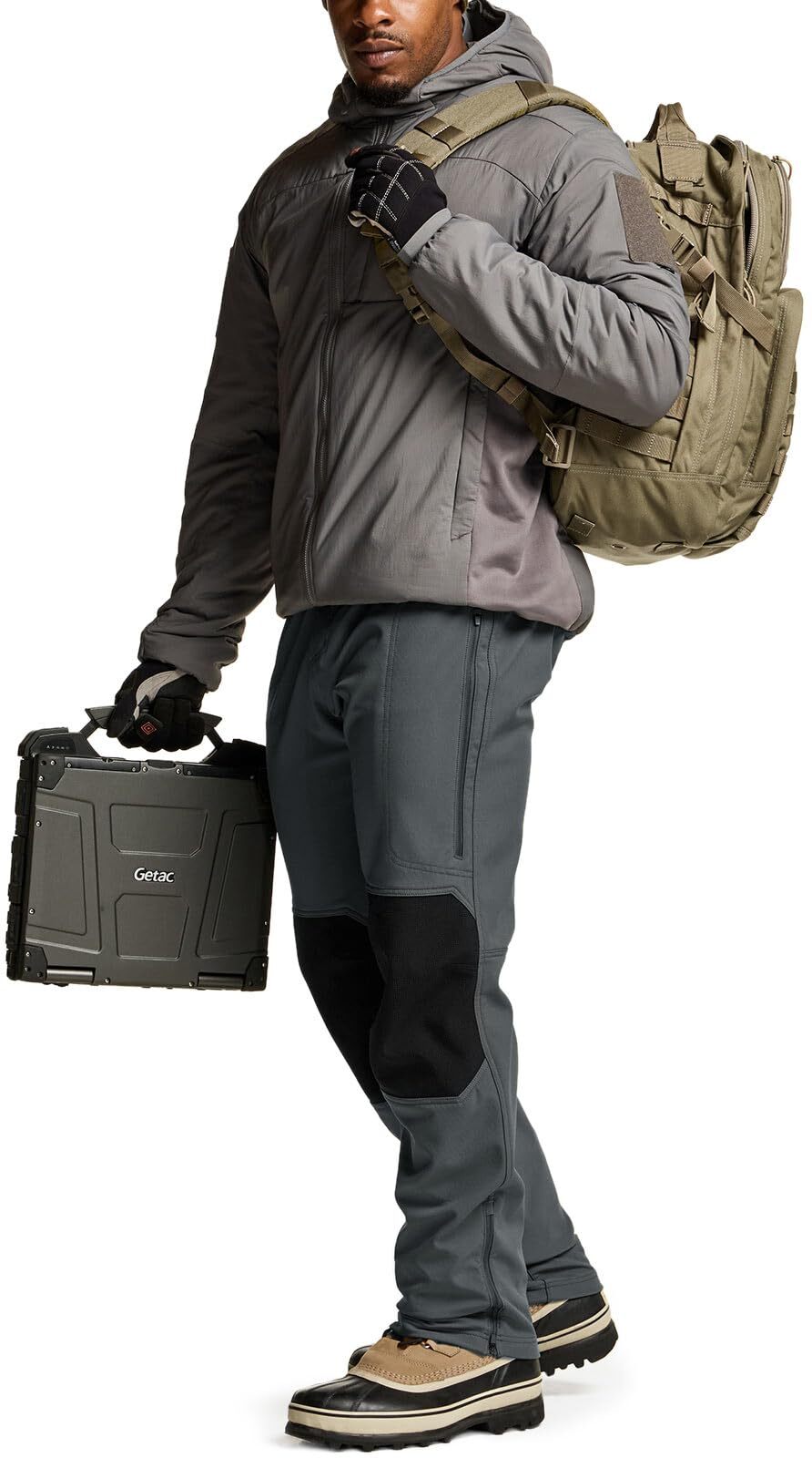 Men's Winter Waterproof Tactical Pants, Softshell Fleece Lined Snow Ski Cargo Pants