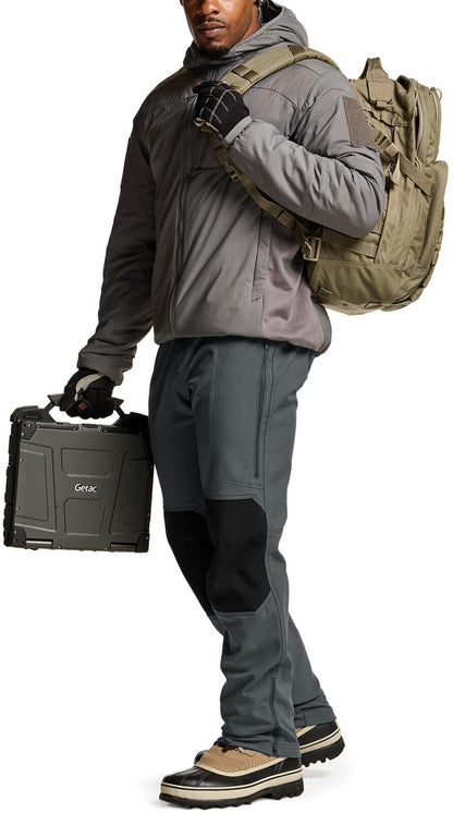 Men's Winter Waterproof Tactical Pants, Softshell Fleece Lined Snow Ski Cargo Pants