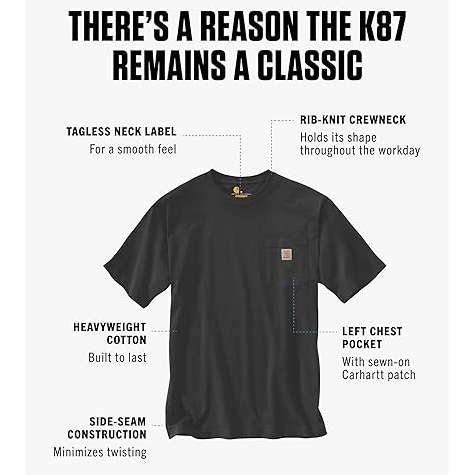 Men's Loose Fit Heavyweight Short-Sleeve Pocket T-Shirt (Also Available in Big)