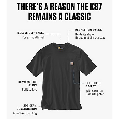 Men's Loose Fit Heavyweight Short-Sleeve Pocket T-Shirt (Also Available in Big)