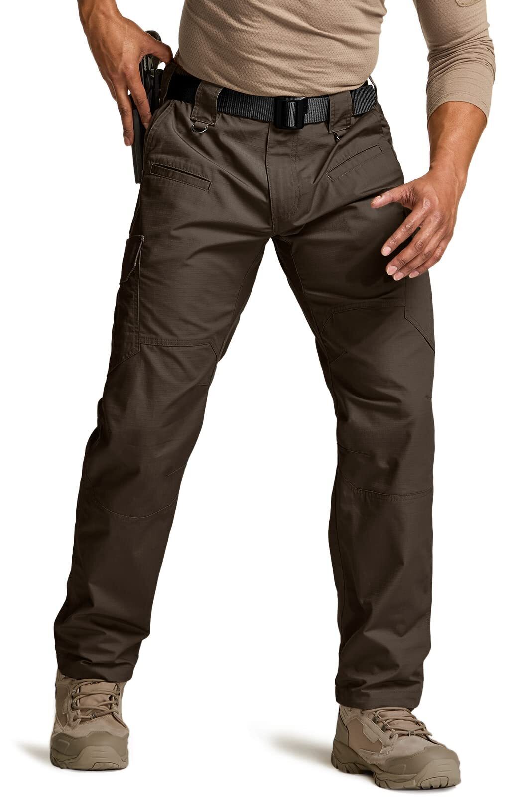 Men's Tactical Pants, Water Resistant Ripstop Cargo Pants