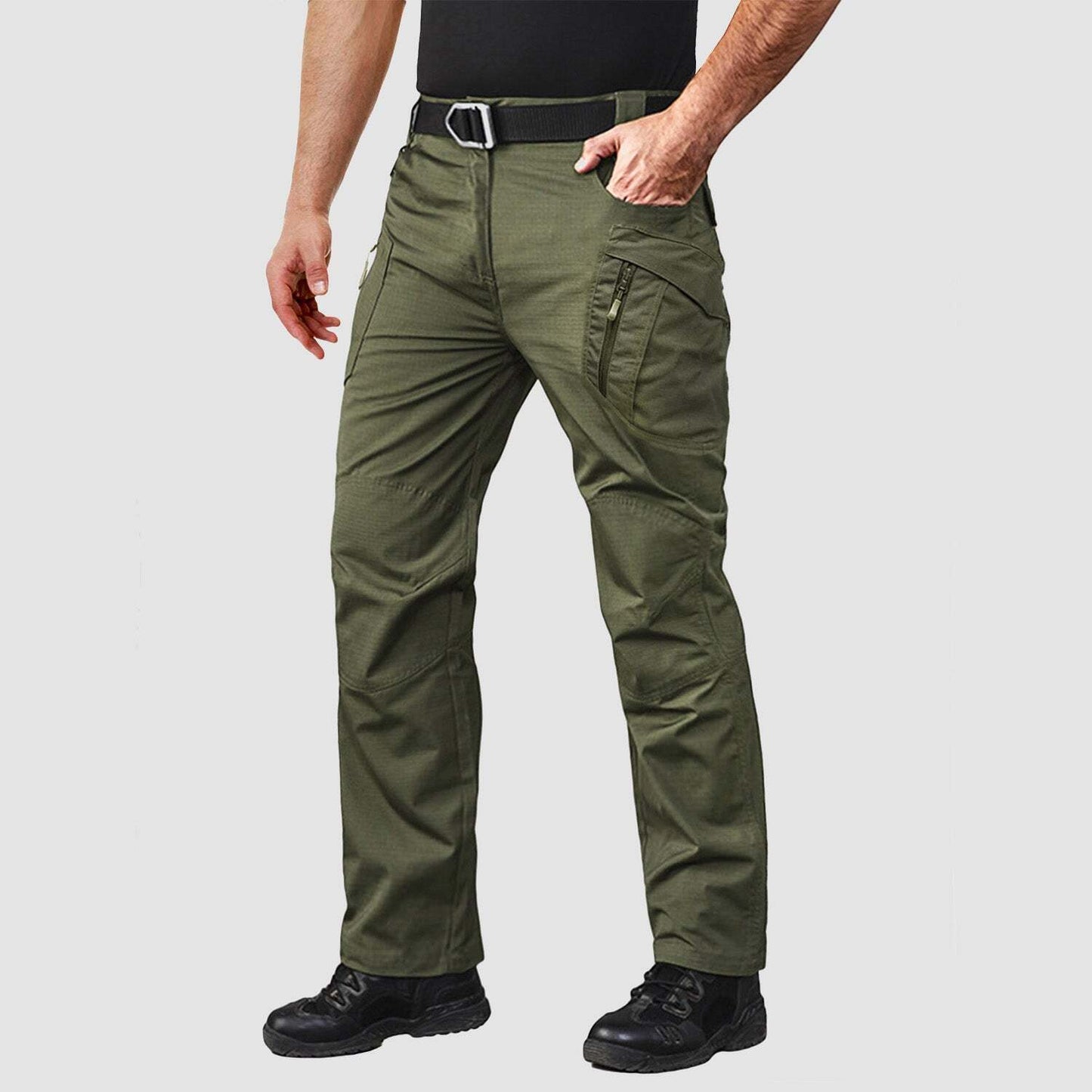 7-Packs Men's Tactical Pants with 9 Pockets Rip-Stop Work Hiking Pants