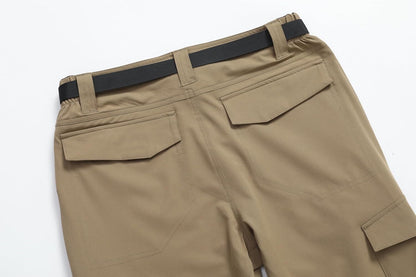 Men's Lightweight Cargo Pants Waterproof Quick Dry Tactical Pants Outdoor Hiking Pants with Belt