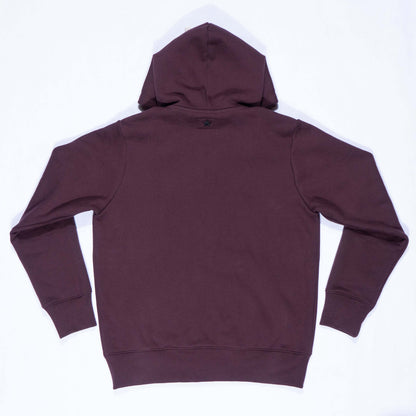 BNAGEROW - TWO WAY ZIP HOODIE - Oxblood