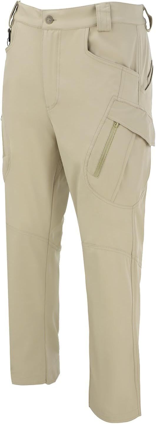 Men Tactical Pants Baggy Outdoor Waterproof Hiking Work Pants Water Resistant Multi Pockets Wild Cargo Pants