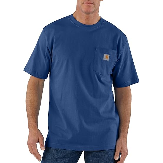 Men's Loose Fit Heavyweight Short-Sleeve Pocket T-Shirt (Also Available in Big)