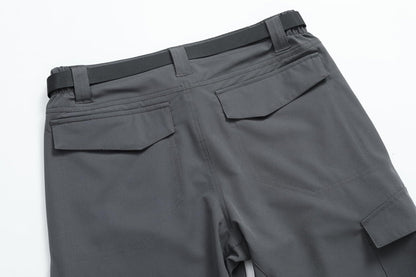 Men's Lightweight Cargo Pants Waterproof Quick Dry Tactical Pants Outdoor Hiking Pants with Belt