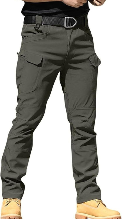 Men Tactical Pants Baggy Outdoor Waterproof Hiking Work Pants Water Resistant Multi Pockets Wild Cargo Pants