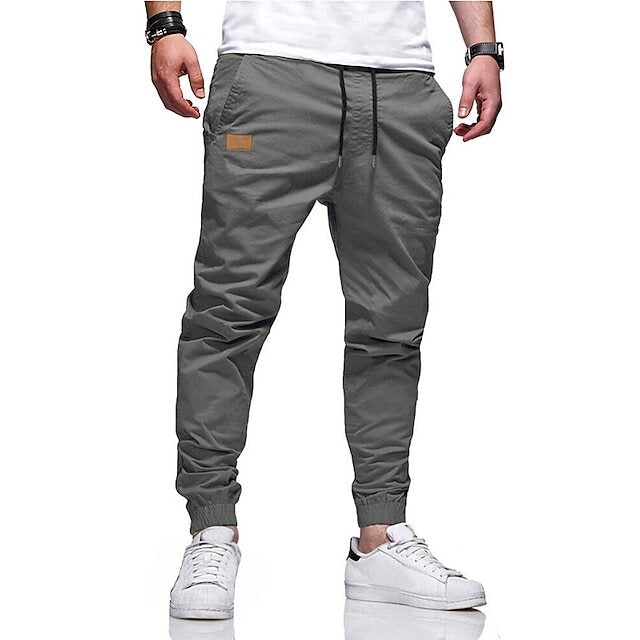 Men's Solid Color Casual Outdoor Sweatpants With Pocket and Drawstring