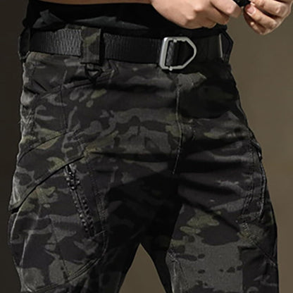 Men Tactical Pants Baggy Outdoor Waterproof Hiking Work Pants Water Resistant Multi Pockets Wild Cargo Pants