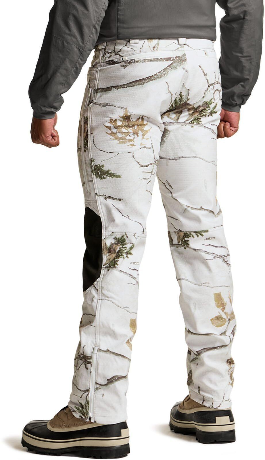 Men's Winter Waterproof Tactical Pants, Softshell Fleece Lined Snow Ski Cargo Pants