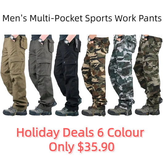 Men's Multi-Pocket Sports Work Pants