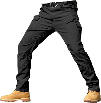Men Tactical Pants Baggy Outdoor Waterproof Hiking Work Pants Water Resistant Multi Pockets Wild Cargo Pants