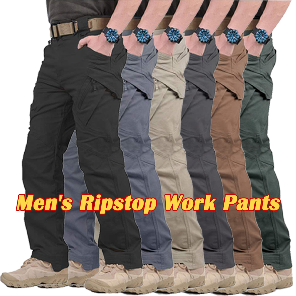 Men's Assault Tactical Pants Lightweight Cotton Outdoor Military Combat Cargo Trousers