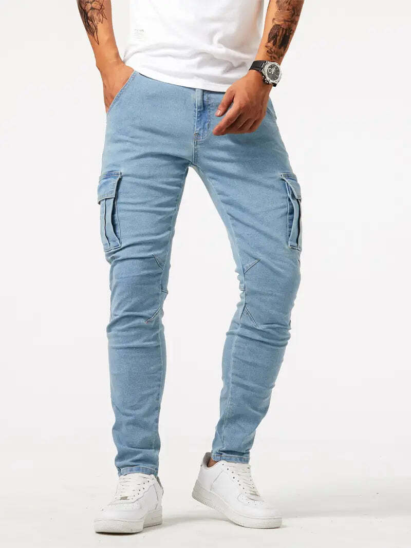 BNAGEROW - STRETCH CARGO JEANS