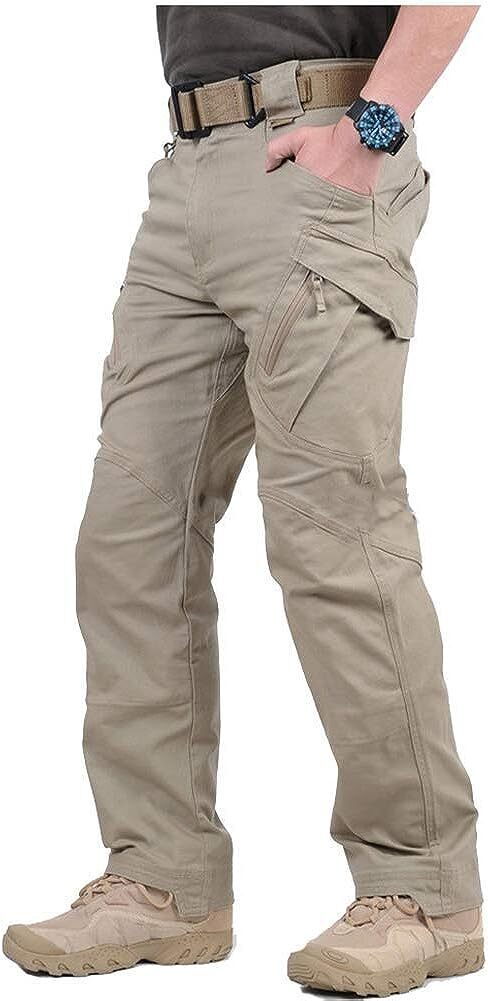 Men's Assault Tactical Pants Lightweight Cotton Outdoor Military Combat Cargo Trousers