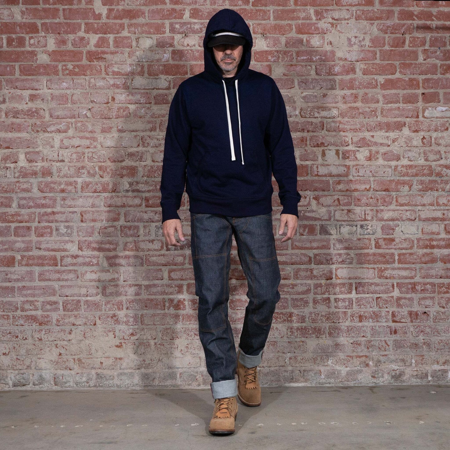 BNAGEROW - Glory Days Raw Indigo Pullover Hoodie