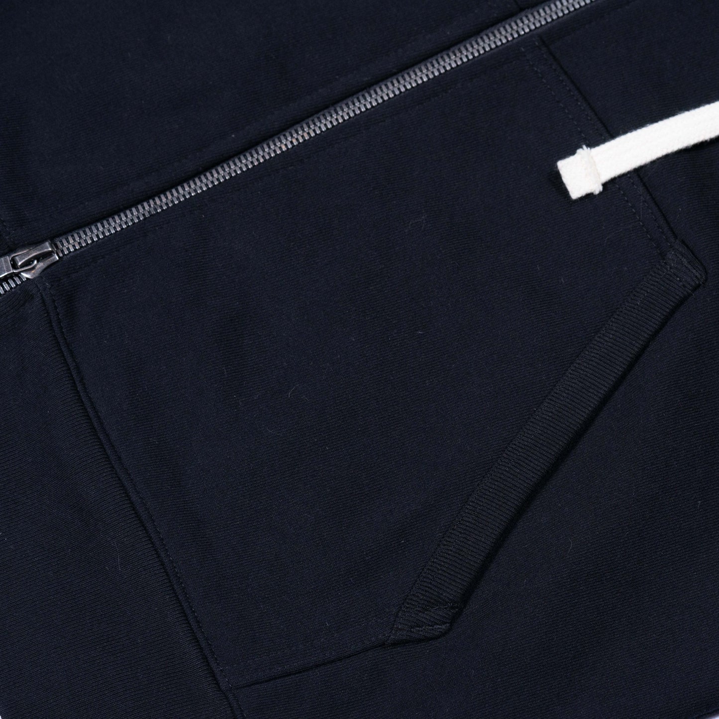 BNAGEROW - TWO WAY ZIP HOODIE - Black