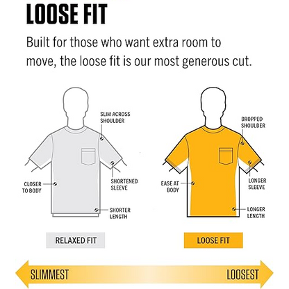 Men's Loose Fit Heavyweight Short-Sleeve Pocket T-Shirt (Also Available in Big)