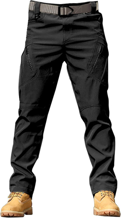 Men Tactical Pants Baggy Outdoor Waterproof Hiking Work Pants Water Resistant Multi Pockets Wild Cargo Pants