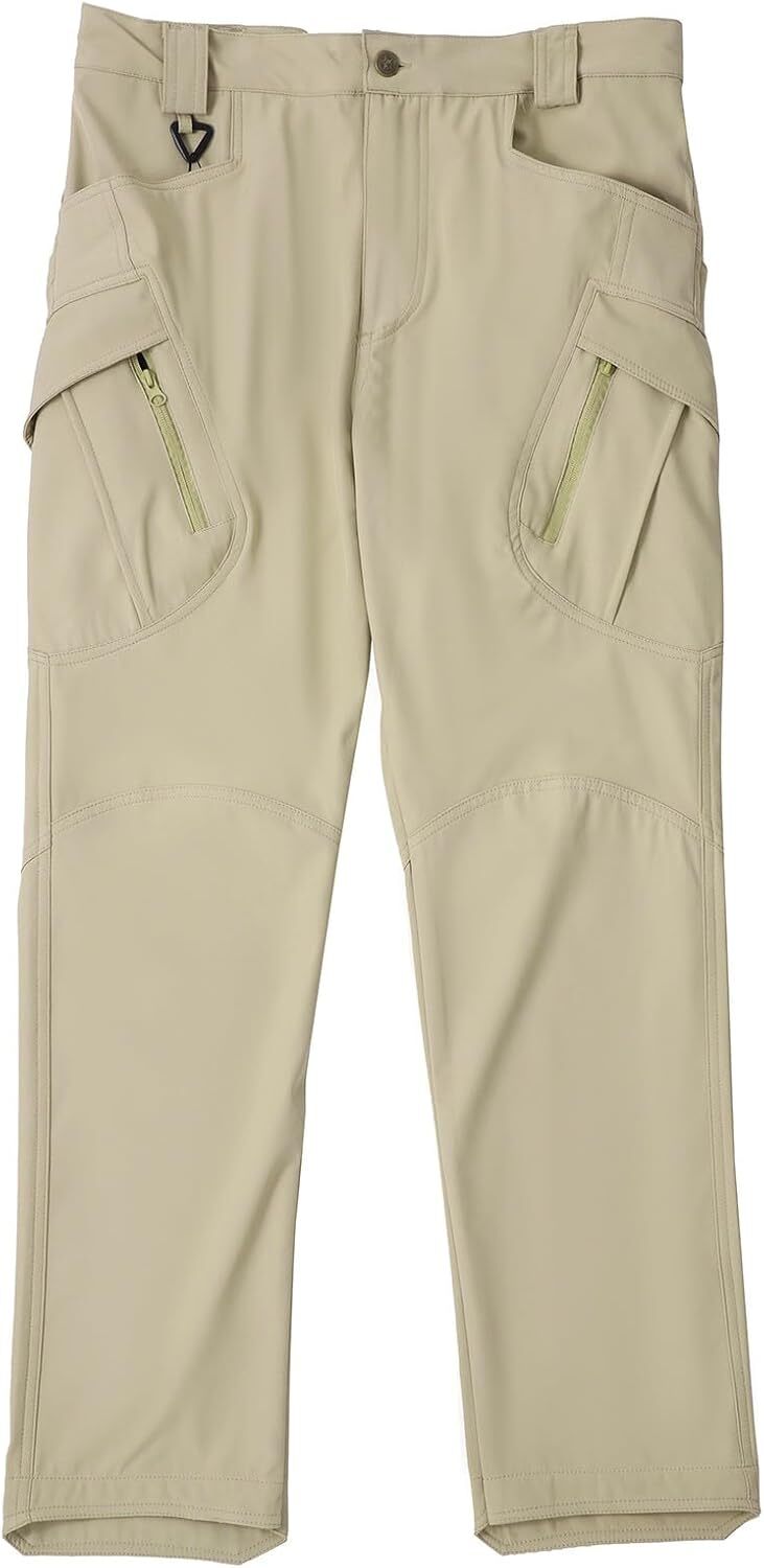 Men Tactical Pants Baggy Outdoor Waterproof Hiking Work Pants Water Resistant Multi Pockets Wild Cargo Pants