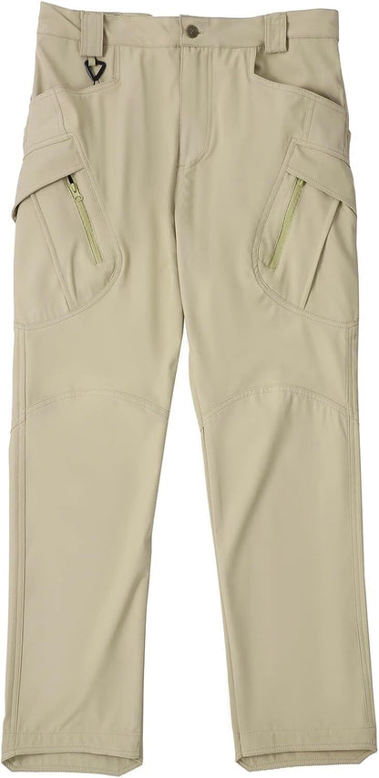 Men Tactical Pants Baggy Outdoor Waterproof Hiking Work Pants Water Resistant Multi Pockets Wild Cargo Pants