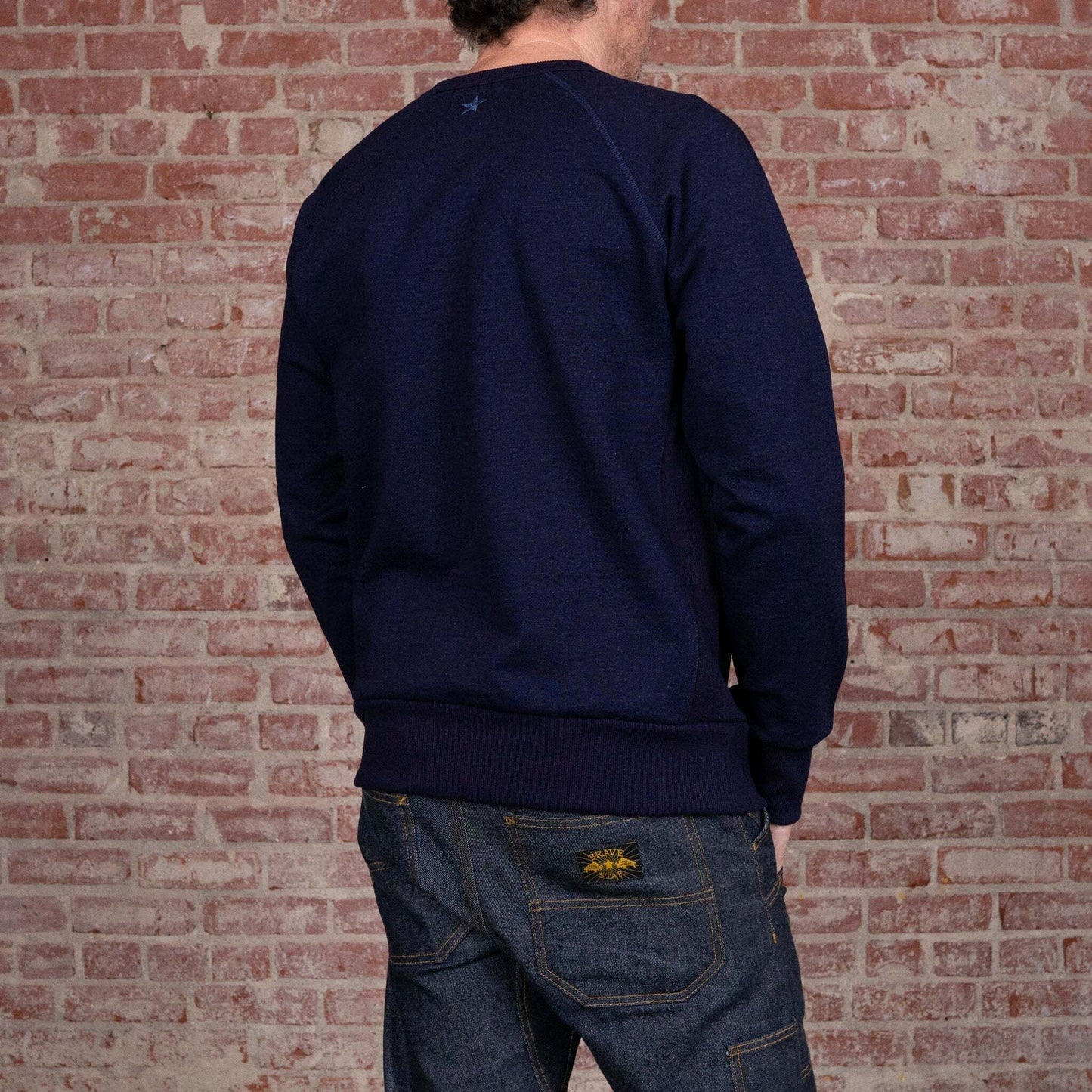 BNAGEROW - Raw Indigo Crew Sweatshirt