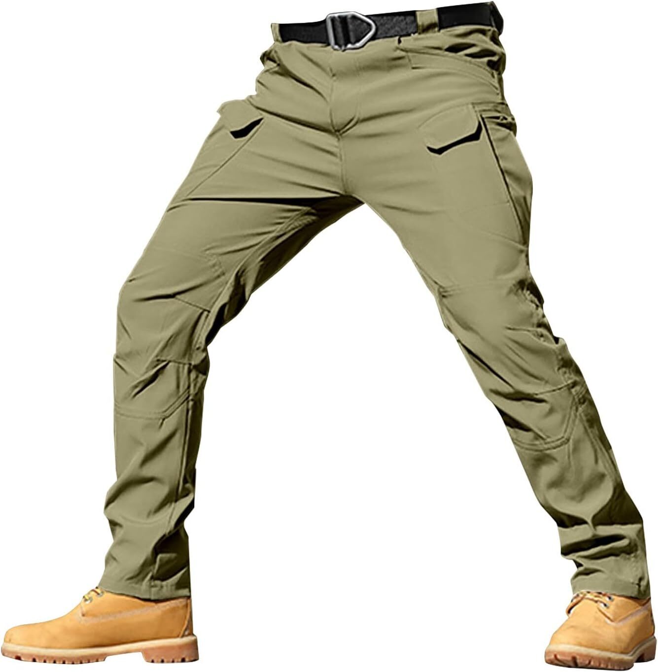 Men Tactical Pants Baggy Outdoor Waterproof Hiking Work Pants Water Resistant Multi Pockets Wild Cargo Pants