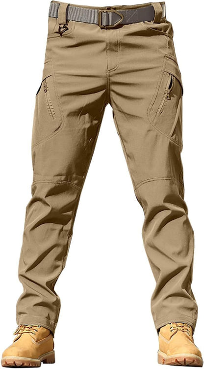 Men Tactical Pants Baggy Outdoor Waterproof Hiking Work Pants Water Resistant Multi Pockets Wild Cargo Pants
