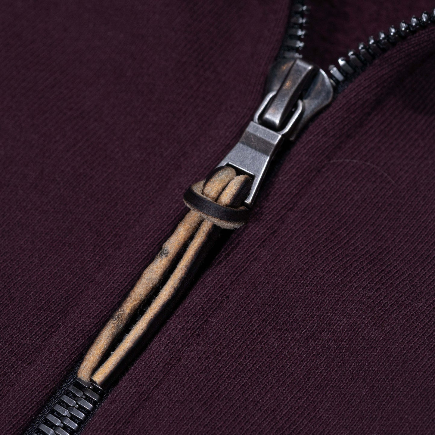 BNAGEROW - TWO WAY ZIP HOODIE - Oxblood