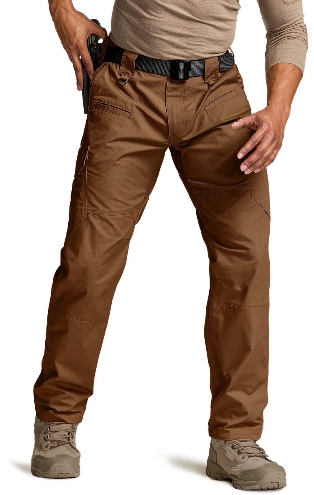 Men's Tactical Pants, Water Resistant Ripstop Cargo Pants