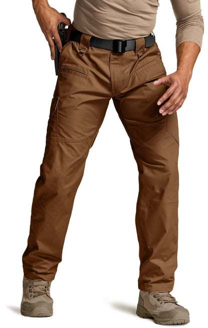 Men's Tactical Pants, Water Resistant Ripstop Cargo Pants