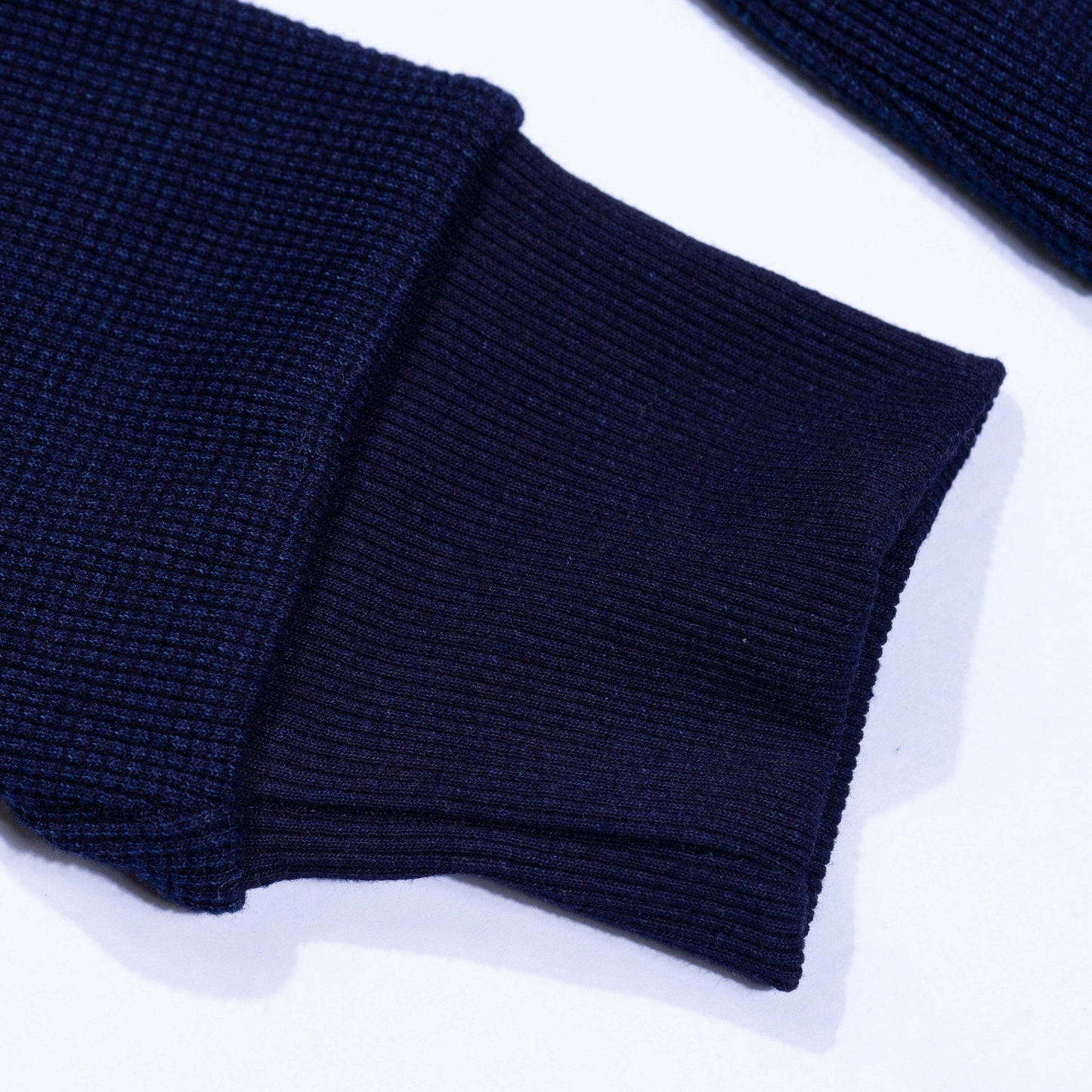 BNAGEROW - Lndigo Dyed Thermal Zip Hoodie