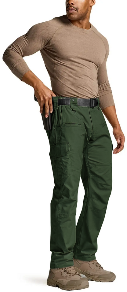 Men's Tactical Pants, Water Resistant Ripstop Cargo Pants
