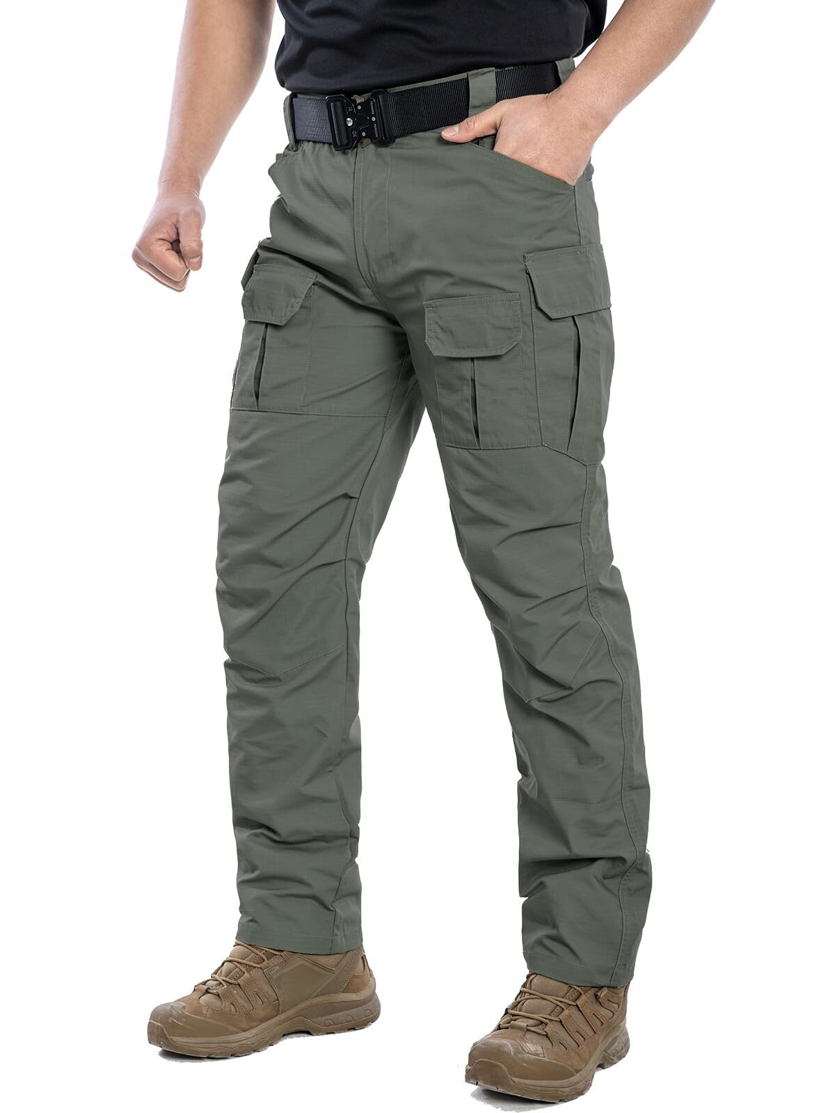 Men's Ripstop Work Pants,Water Resistant Outdoor Tactical Pants