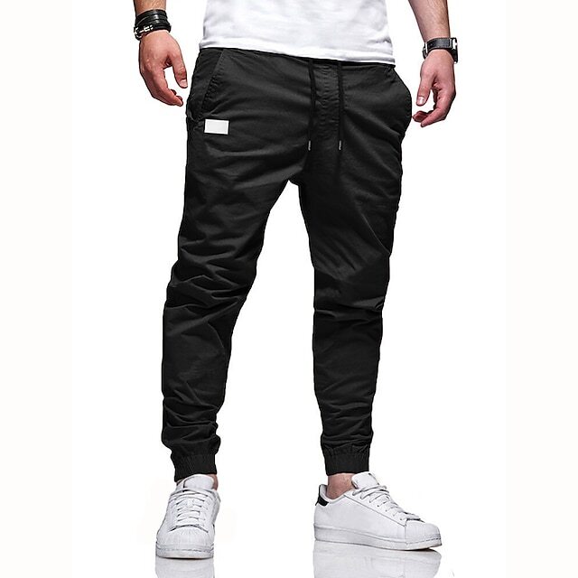 Men's Solid Color Casual Outdoor Sweatpants With Pocket and Drawstring