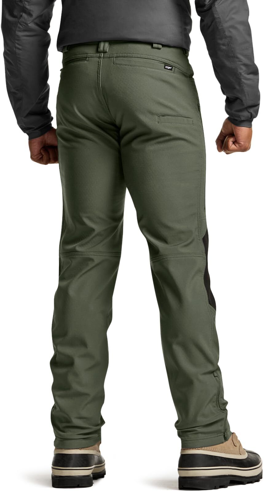 Men's Winter Waterproof Tactical Pants, Softshell Fleece Lined Snow Ski Cargo Pants
